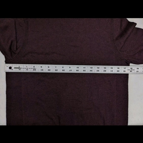 Express Hooded Pullover Sweater Long Sleeve S Merino Wool Blend Burgundy - Picture 4 of 6